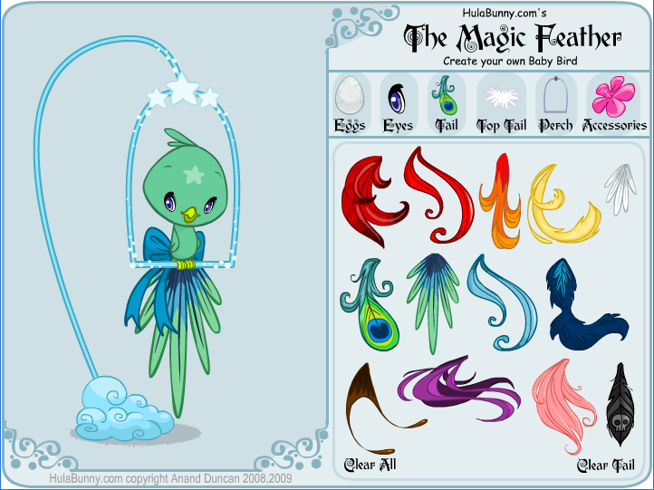 HulaBunny.com's The Magic Feather: Create your own Baby Bird