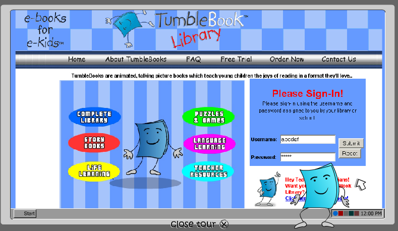 TumbleBook Library Virtual Tour