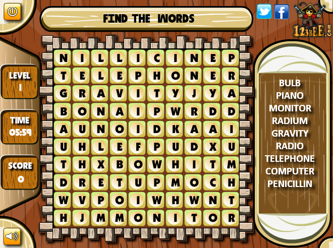 Antique Word Search