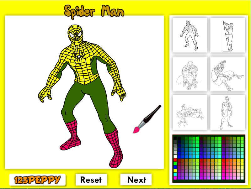 Spider Man Online Coloring Game