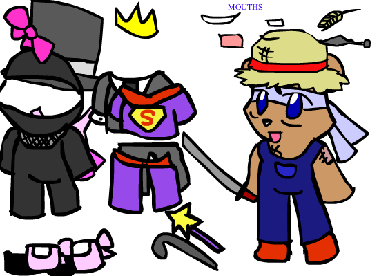 Ninja teddy dress-up game