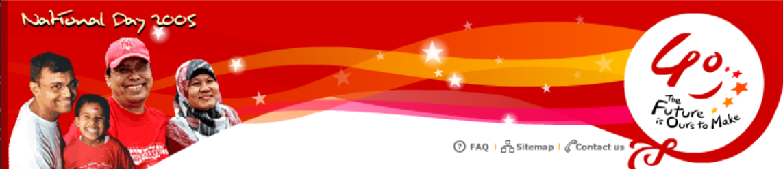 Singapore NDP 2005 Official Webpage Banner