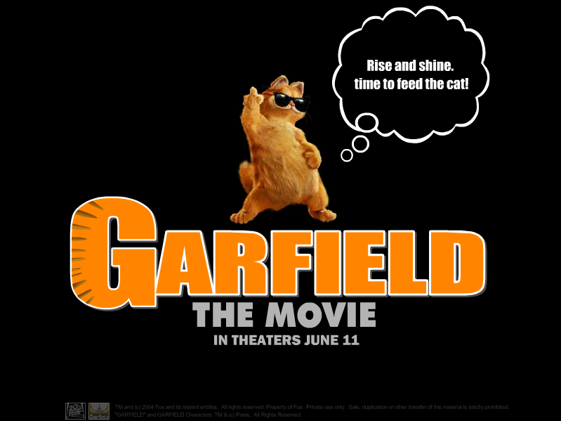 Garfield the Movie Screensaver