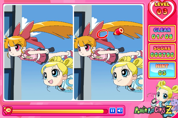 Powerpuff Girls Z: Spot the Difference