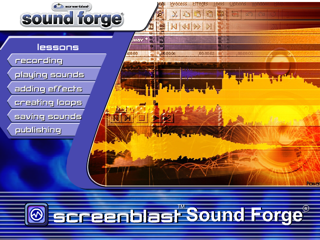 Screenblast Sound Forge Getting Started