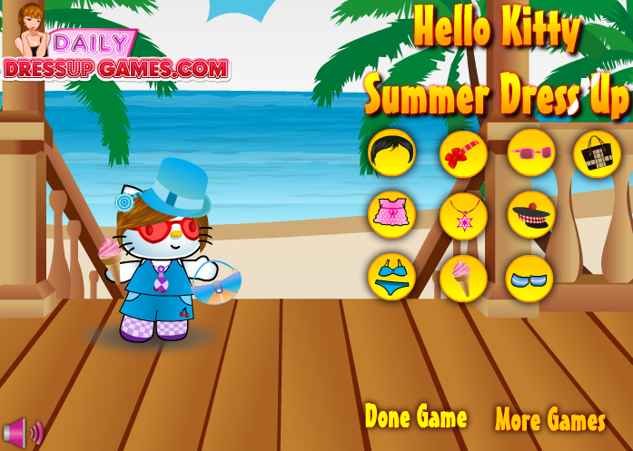 Hello Kitty Summer Dress Up