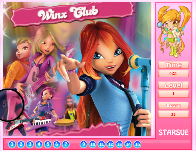 Winx Club Hidden Numbers