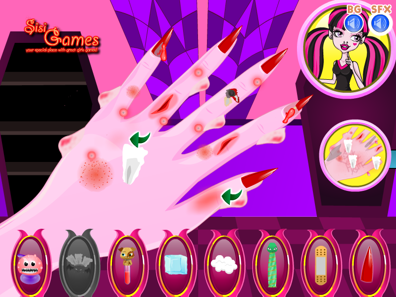 Draculaura Nail Surgery