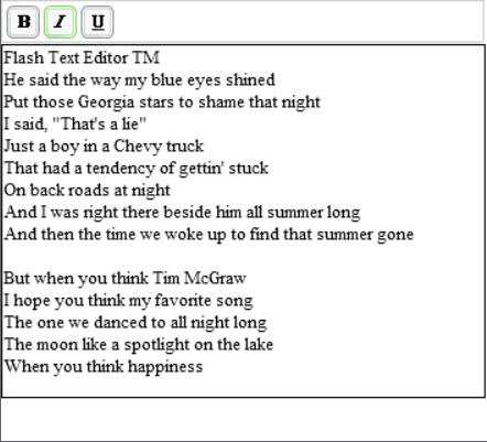 Flash Text Editor