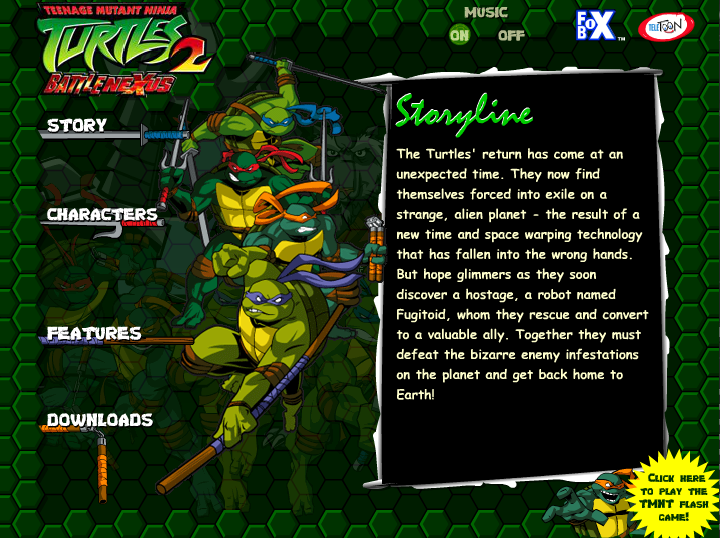 Teenage Mutant Ninja Turtles 2: Battle Nexus Microsite