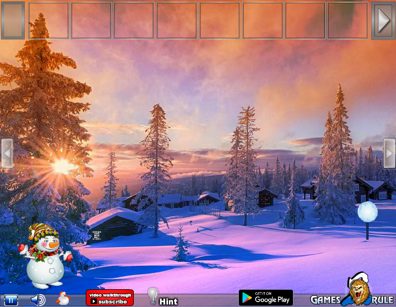 Snowman at Christmas Dawn Missing