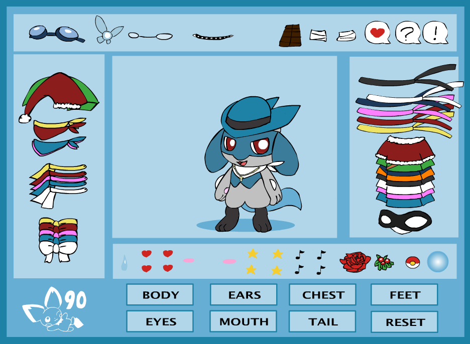 Riolu Dressup Game