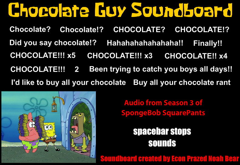 Chocolate Guy Soundboard: SpongeBob SquarePants