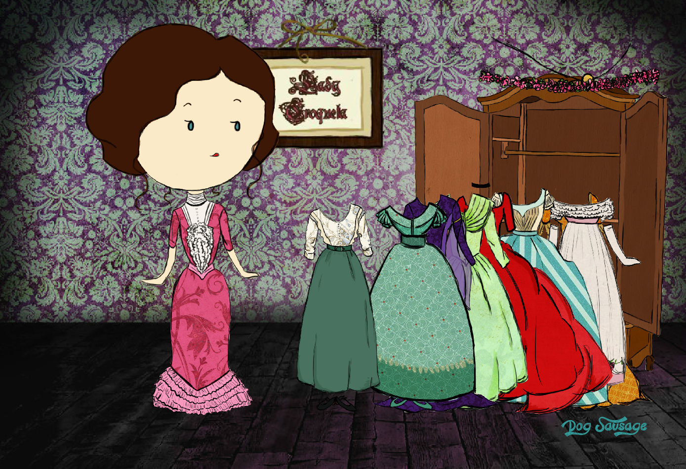 Lady Croqueta la coqueta (Dress-up game)