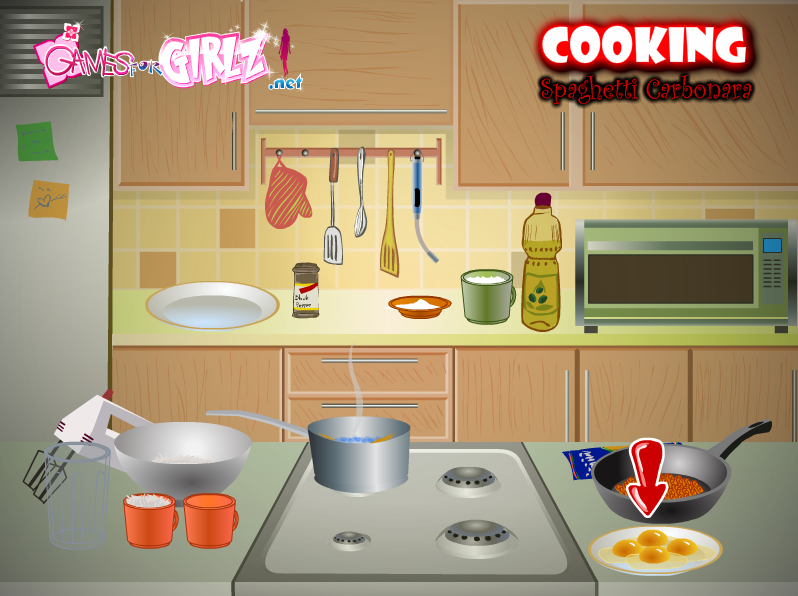 Cooking Spaghetti Carbonara