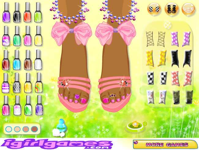 Игра декор ногтей и обуви