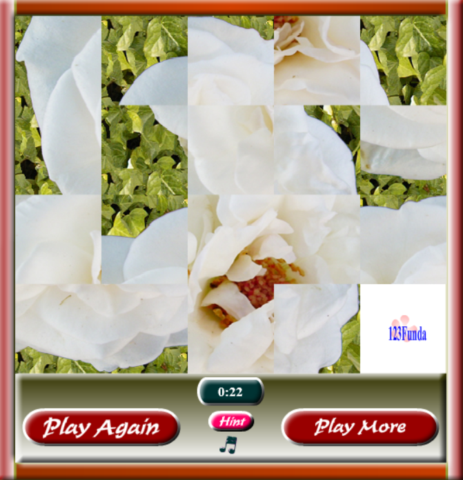 White Flower Photo Puzzle