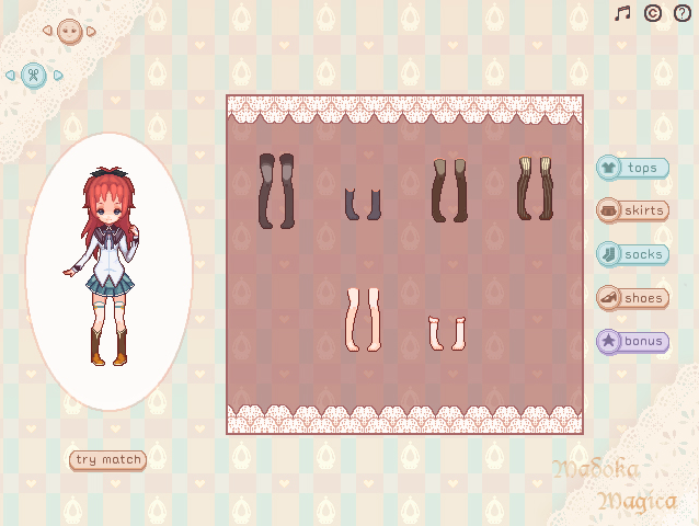 Madoka Magica Dress Up Game