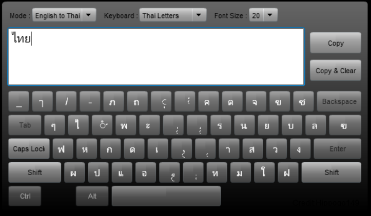 VIRTUAL THAI KEYBOARD