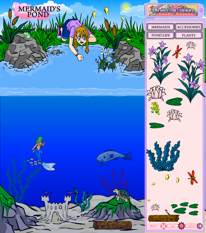 Mermaid Pond Scene Creation Game