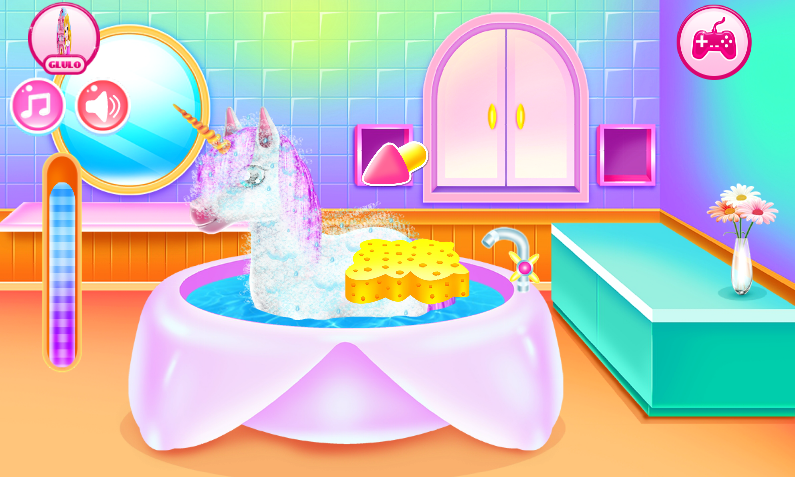 Cute Unicorn Caring And Dressup