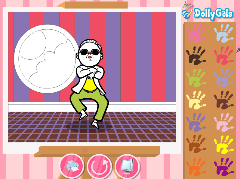 Animated Coloring: Oppa Gangnam Style