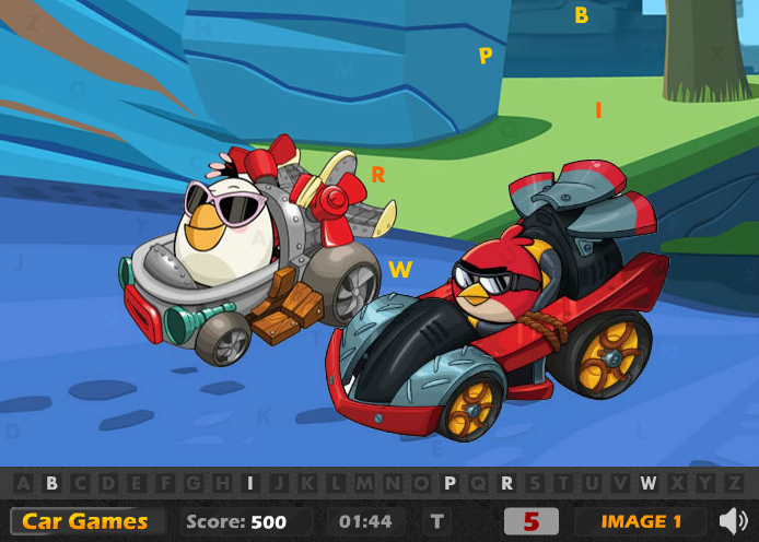 Angry Birds Cars Hidden Letters
