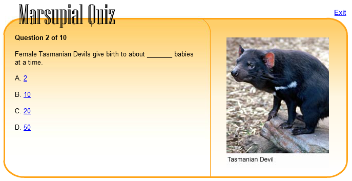 Marsupial Quiz