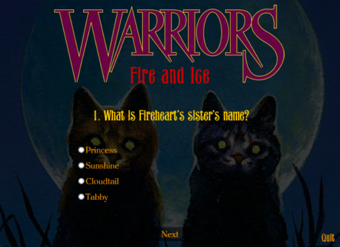 Warriors: Fire and Ice Quiz