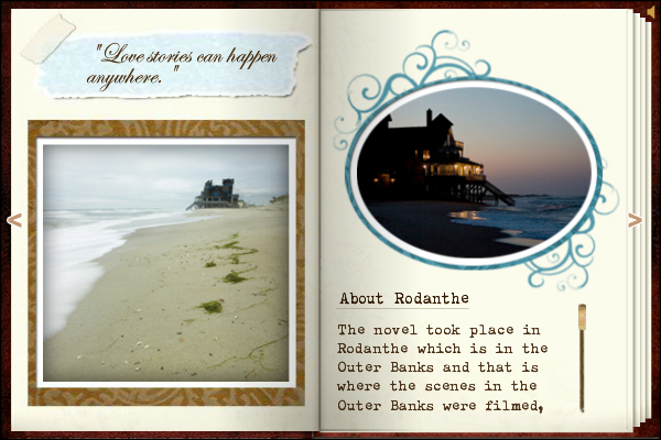 Nights in Rodanthe: Interactive Scrapbook