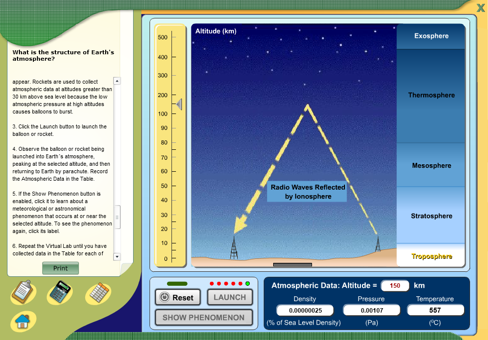 What is the structure of Earth's atmosphere?