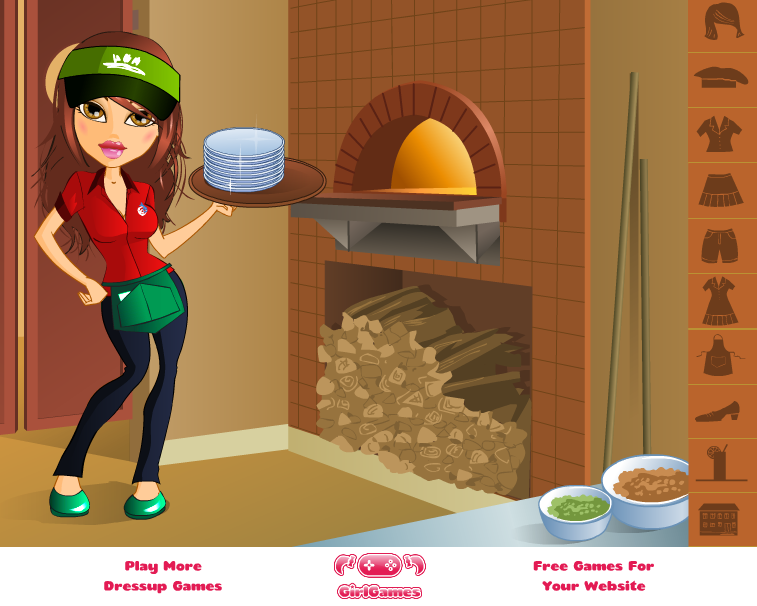 Pretty Pizzeria Waitress