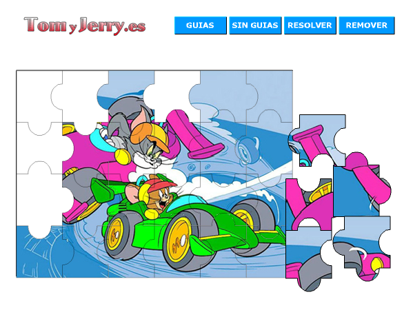 Tom and Jerry Racing Jigsaw Puzzle