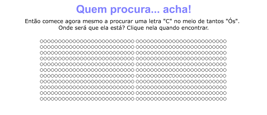 Quem procura... acha!
