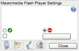 Macromedia Flash Player Settings