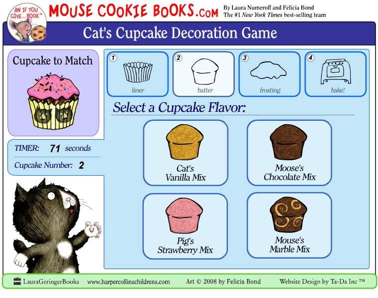 If You Give a Cat a Cupcake Game