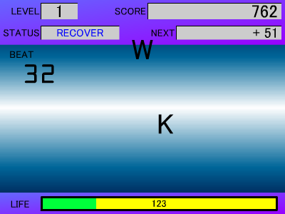 文字打ち落としゲーム