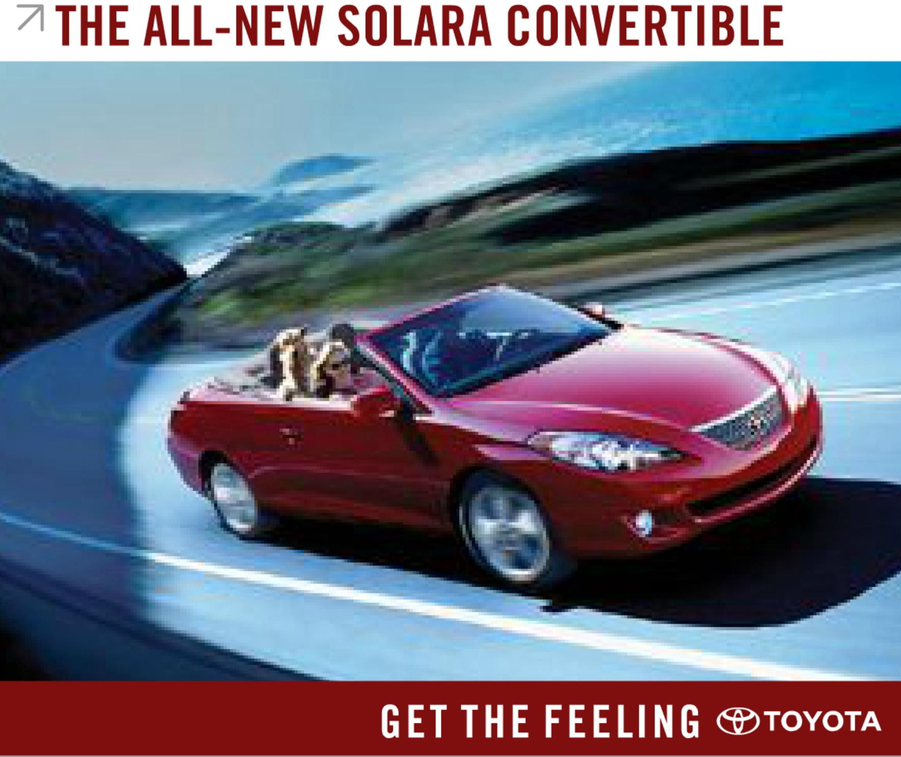 Tokyota Solara Convertible Banner Ad