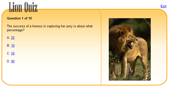 Lion Quiz