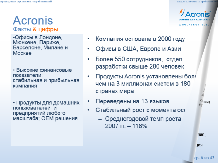 Acronis Управление и защита данных
