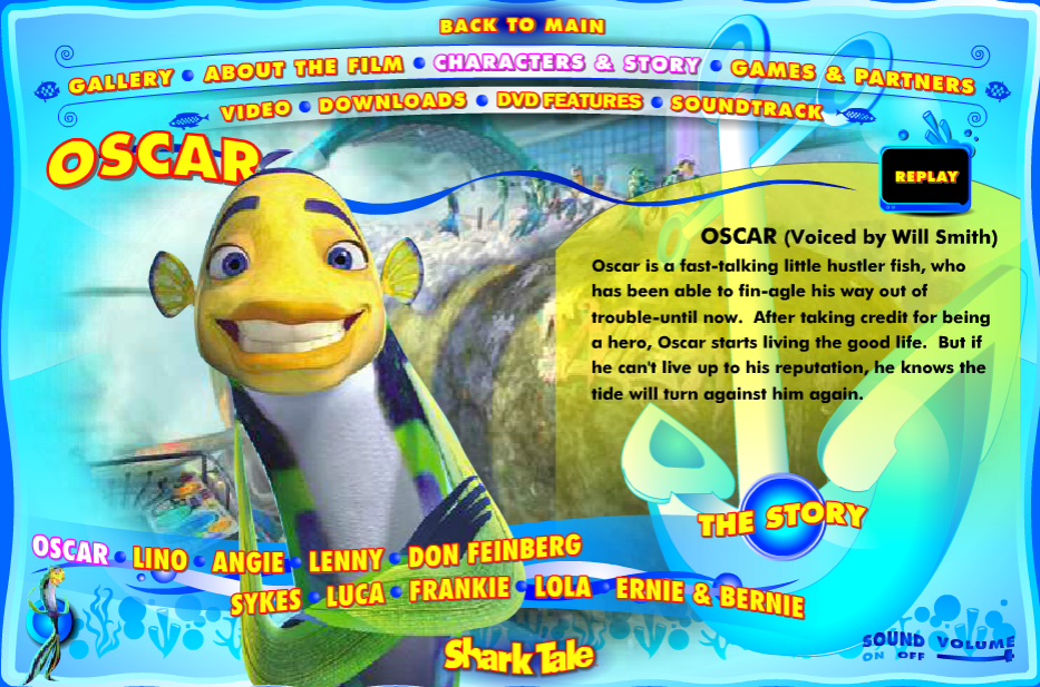 Shark Tale Microsite