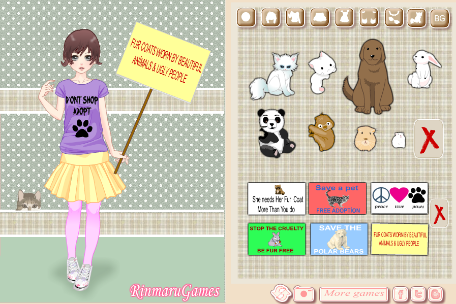 Anime Animal Lover Dress Up Game