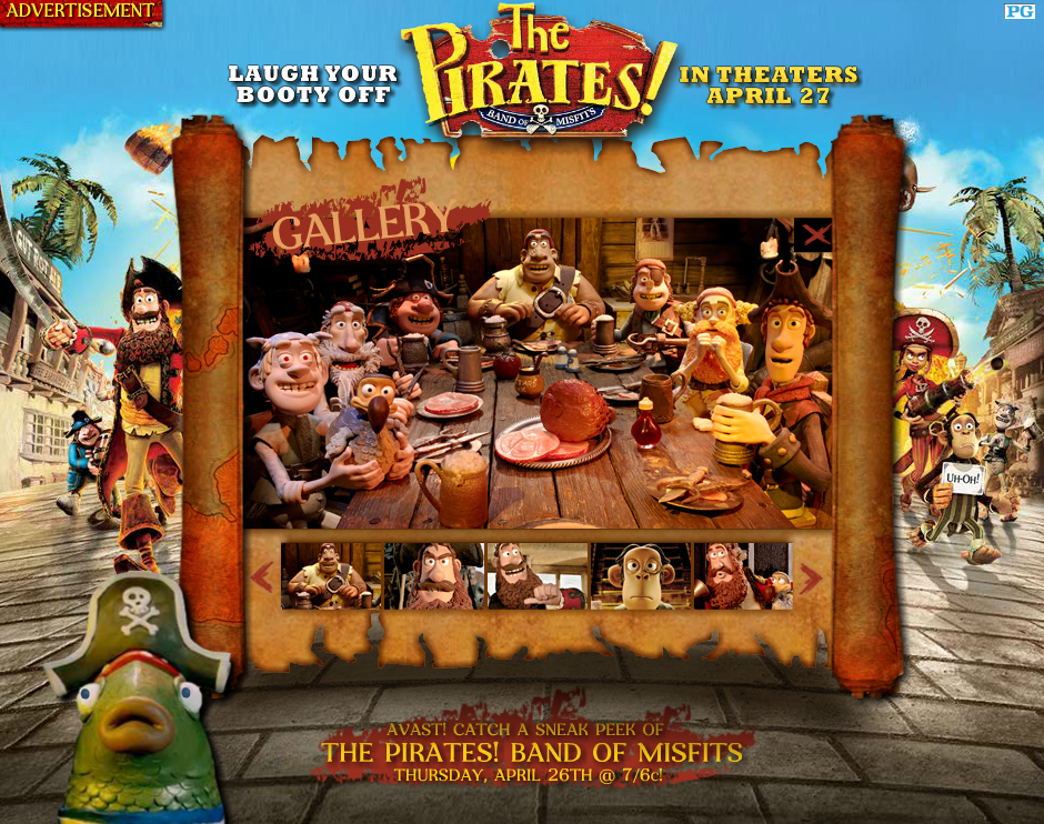 The Pirates! Band of Misfits Microsite