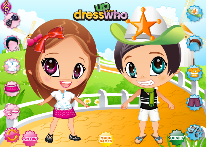 Cute Color Couple Dress Up