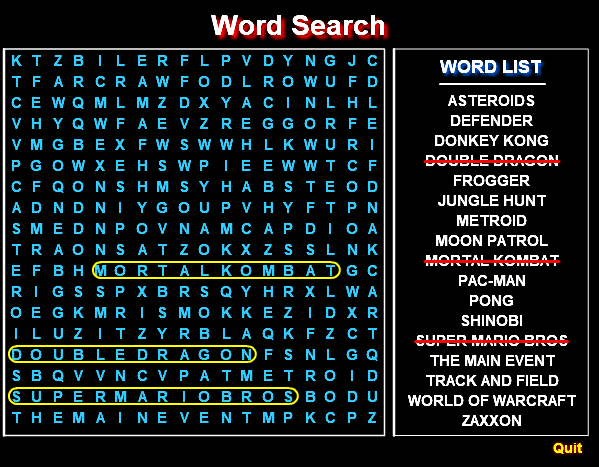 Custom Word Search