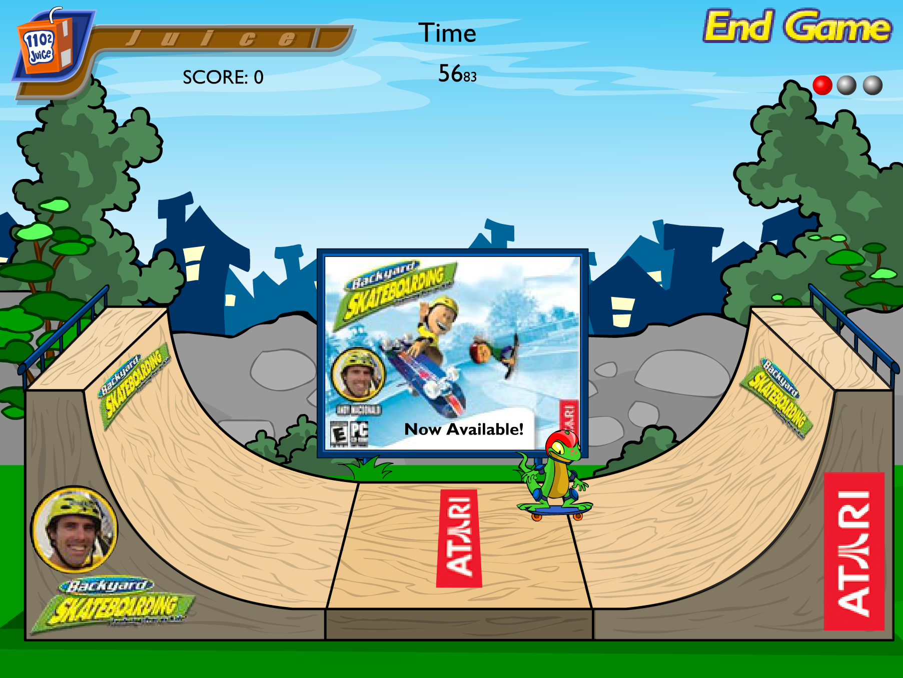 Backyard Skateboarding Half-Pipe Competition