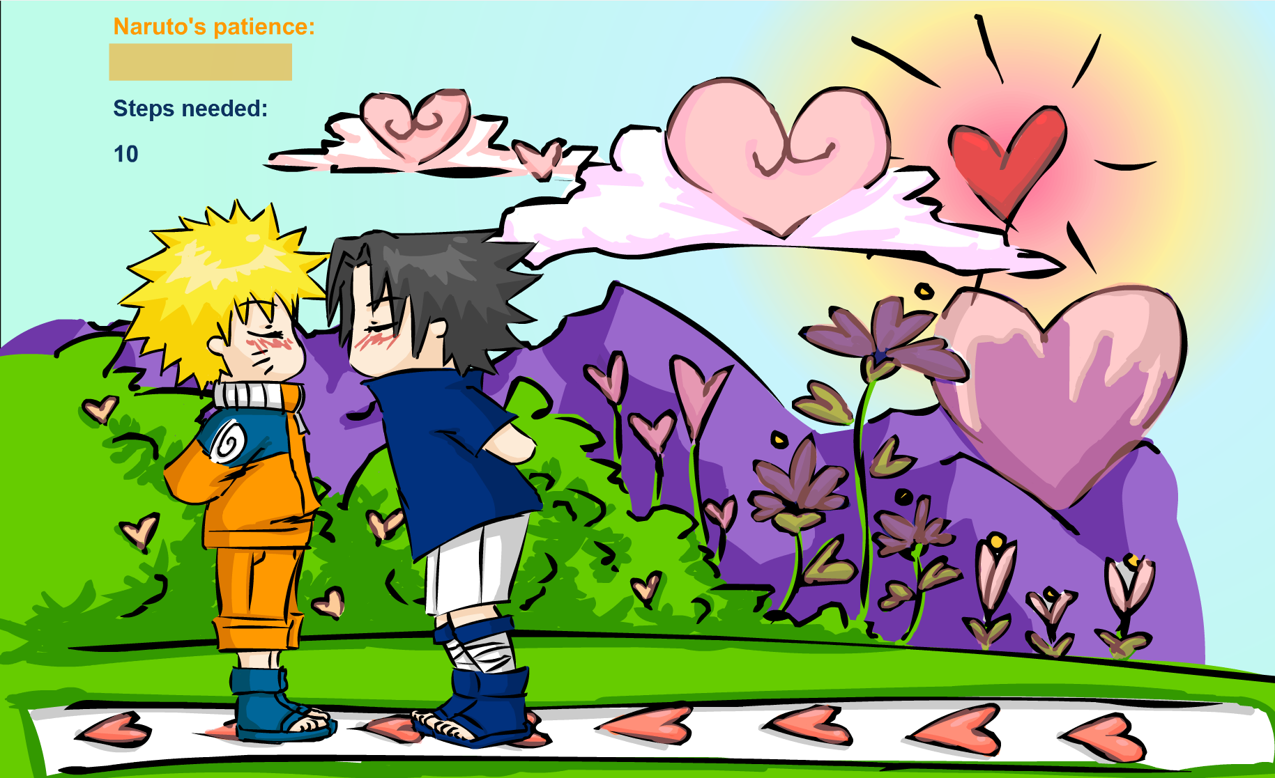 SasuNaru Kissing Game