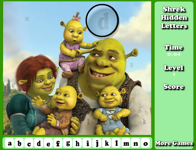 Shrek Hidden Letters