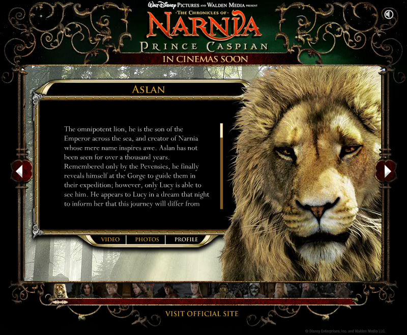 The Chronicles of Narnia: Prince Caspian Minisite