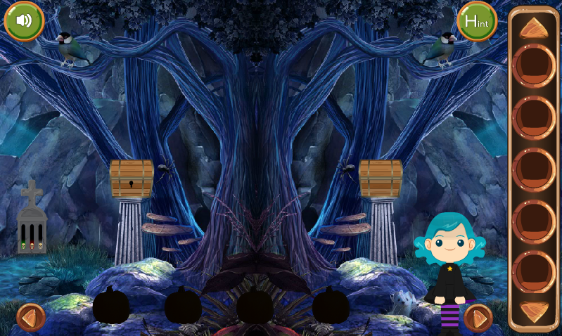 Halloween White Cat Escape